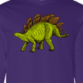 thumbnail image 4 of Inktastic Smiling Stegosaurus Long Sleeve T-Shirt, 4 of 5