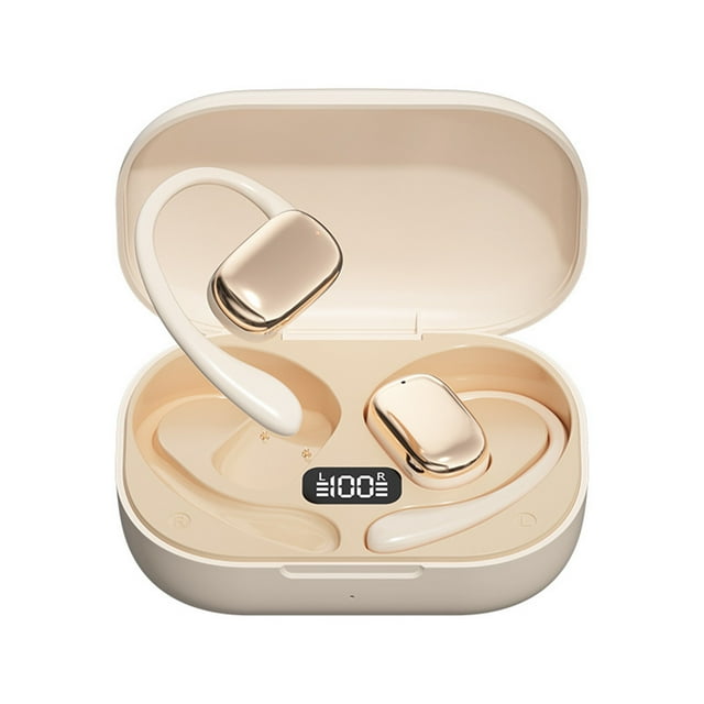 Auriculares Bluetooth Huesos Inalámbricos Conducen Auriculares Bluetooth V5.4, Equipados con una Pantalla Digital Deportiva No Sobre el Oído Y Larga Vida Útil de la Batería Auriculares Inalámbricos Au