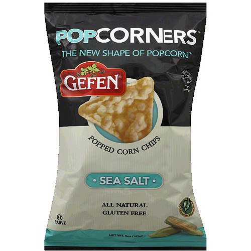 Gefen PopCorners Sea Salt Popped Corn Chips, 5 oz, (Pack of 12
