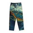 thumbnail image 4 of Daiia Surfing Turtle Women's Sleep Pant with Pockets and Drawstring,Pajama Pants-X-Large, 4 of 9
