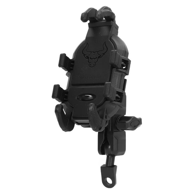 Motorcycle Phone Mount, Bike Phone Holder 360 Degree Rotating Shock Absorbing Black For Navigation