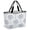 Sky Blue, Azure, White, variant on Purple Palm Tree Beach Bag for Women, Large Breathable Mesh Beach Tote Bag, Tropical Summer Botanical Forest Modern Sandproof Lightweight Travel Bags for Vacation Picnic Swimming Pool