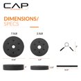 thumbnail image 4 of Set de mancuernas CAP Barbell de 18 kg ajustables con recubrimiento de vinilo, 4 of 7
