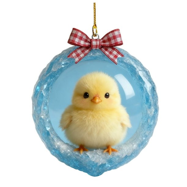 Colgante Decorativo Adornos Para Árbol De Navidad De Animales Del Bosque, Acrílicos, Con Estampado Animal, 2D, 8cm, Con Cordón Resistente Para Colgar (1 Unidad) Rkxzt