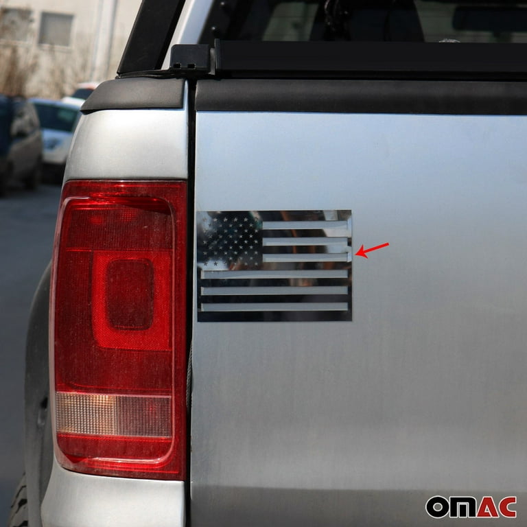 US American Flag for Ford Bronco Sport Chrome Decal Car Sticker Emblem S.  Steel 