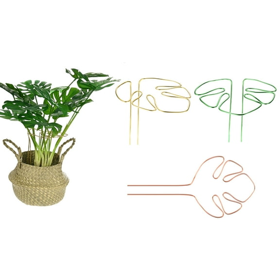Uxcell 1-Set Monstera Plant Support 11x5.9" Sturdy Plant Support Stakes for Potted Plants,Gold Green Copper