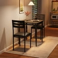 thumbnail image 2 of Kojooin Dining Table Set for 2, Dining Table and Chairs Set of 2, 3 Piece Dining Table Set with Spiral Table Legs for Small Spaces, Kitchen, Apartment, 2 of 8