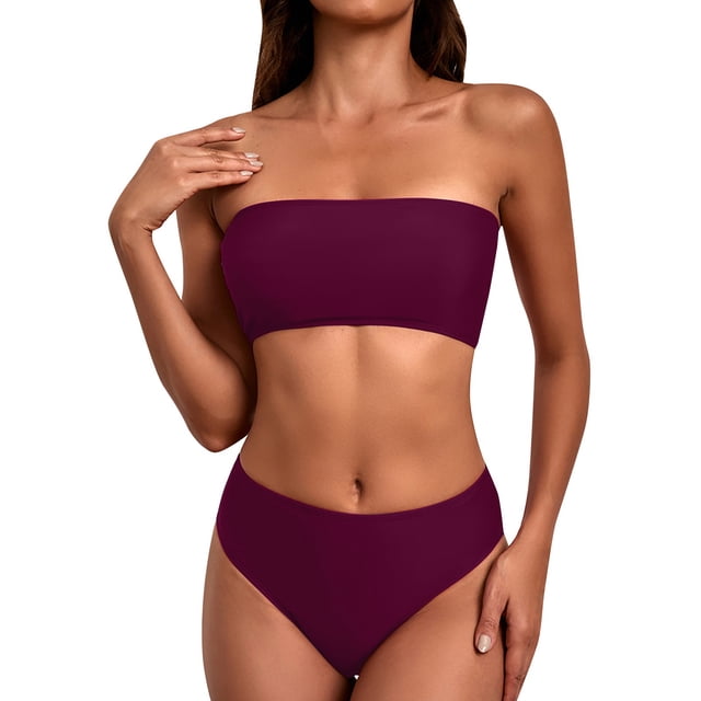 Haut de Poitrine Multicolore pour Femme Bikini Maillot de Bain S-TG