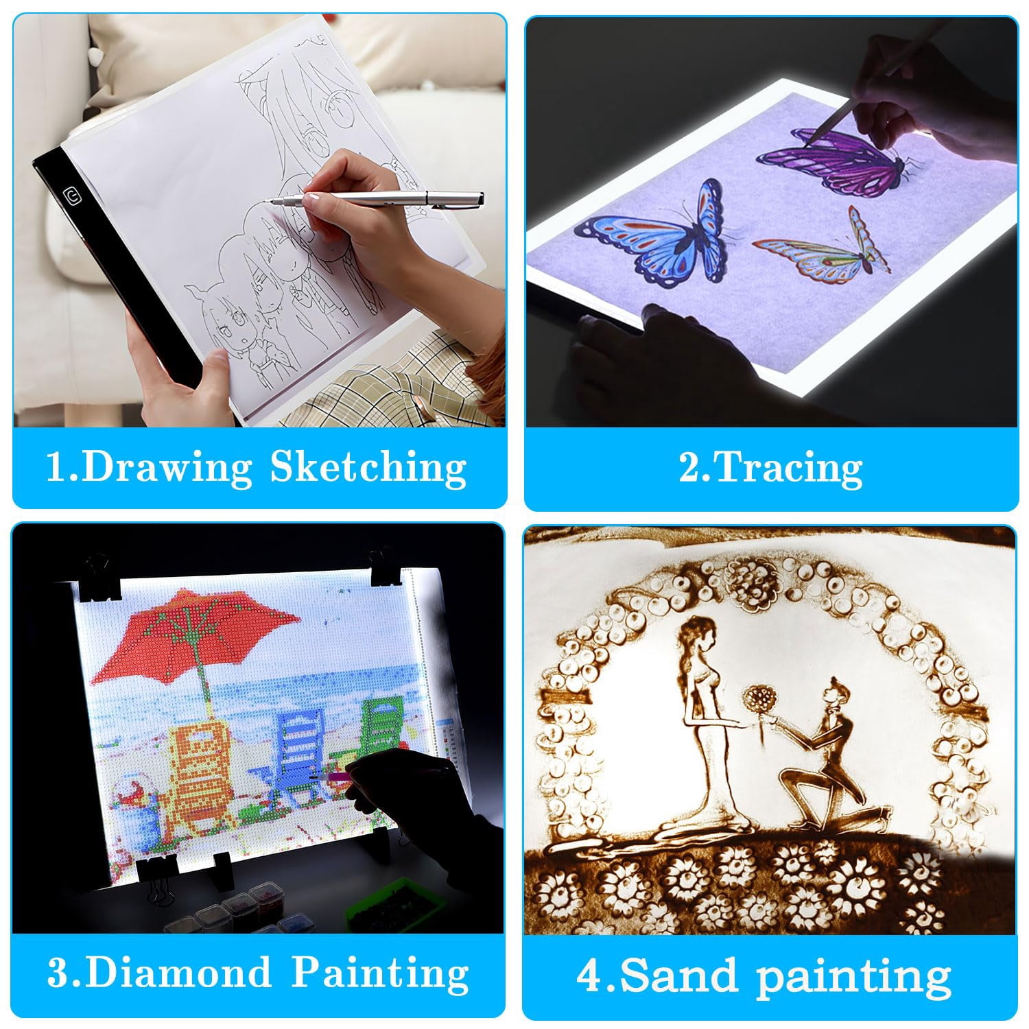 01-A4 Light Pad Kit Art & Craft Tracing & Drawing Supplies