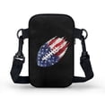 thumbnail image 2 of HELLHERO Shoulder Bags American Flag and Football Design 4.33x1.97x7.09 Double Layer Unisex for Outdoor Travel 2 Layers, 2 of 7