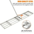 thumbnail image 2 of Lawn Leveling Rake, Heavy-Duty Stainless Steel Lawn Leveler with Adjuatble Long Handle for High Effect, Metal Levelawn for Smooth Soil, Rustproof Rakes for Garden Yard, 2 of 7