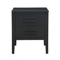 thumbnail image 3 of Linon Table d'Appoint Miller en Bois 2 Tiroirs en Laque Noire, 3 of 13