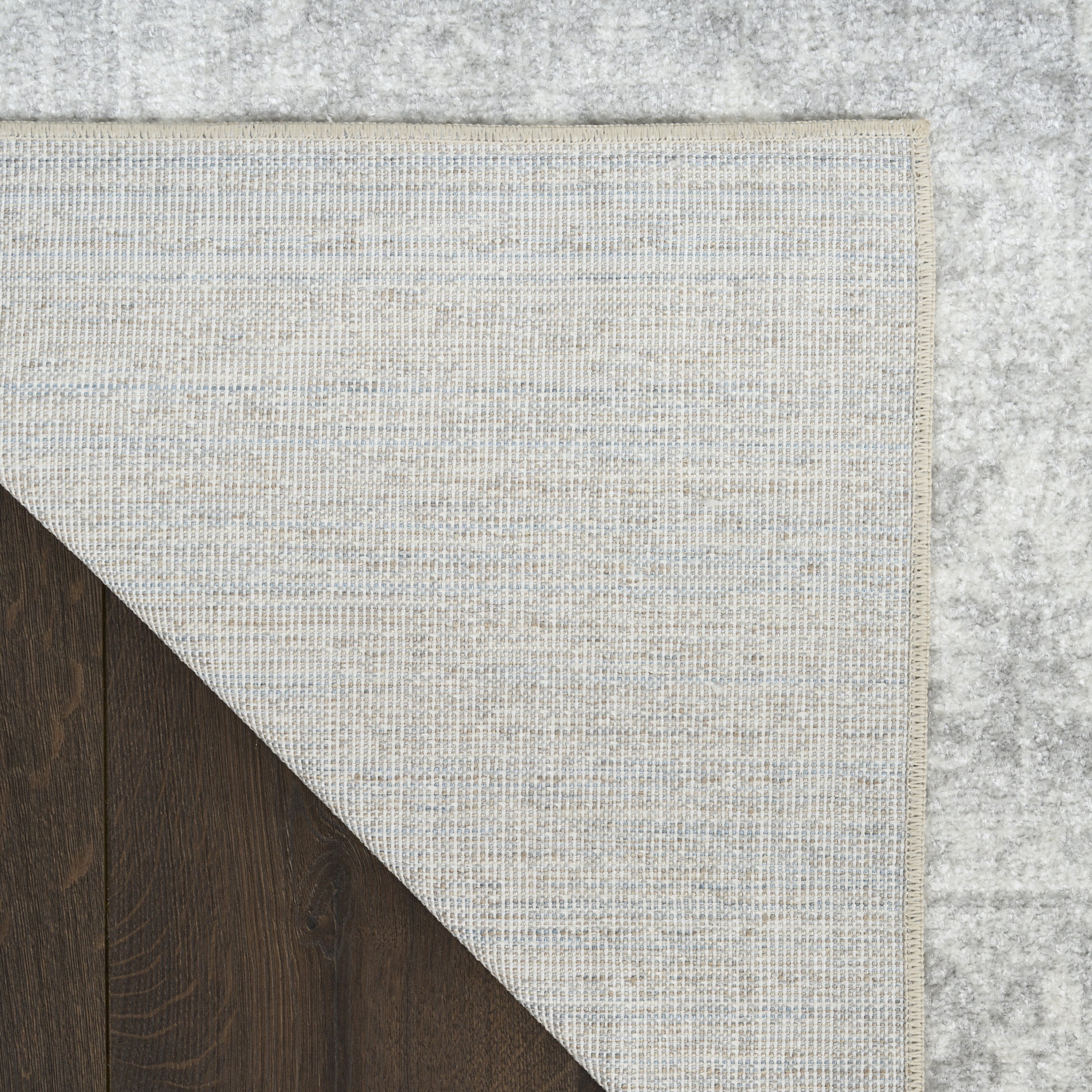 Nourison Astra Machine Washable 2' x 3' Light Grey Vintage Indoor Rug