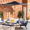thumbnail image 2 of SAFAVIEH Outdoor Collection Athens 6.5 x 10-Foot Rectangle Umbrella Navy/White, 2 of 6
