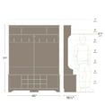 thumbnail image 4 of Prepac Armoire d'entrée rustique Ridge lavée blanc 15,5" P x 60" L x 77" H, 4 of 9