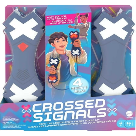 Crossed Signals Game for Kids & Adults, Electronic Game with Pair of Talking Light Wands