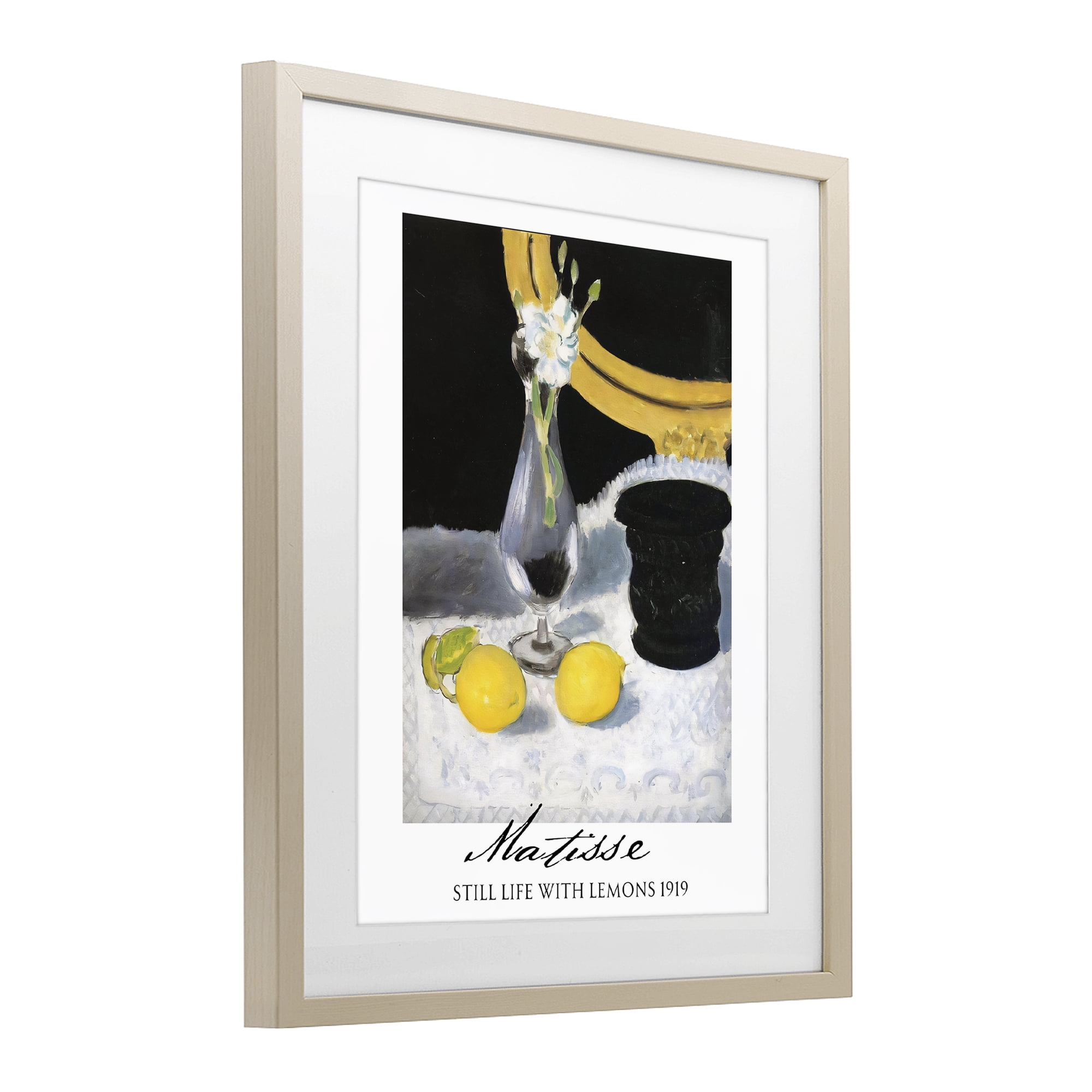 Stupell Industries Matisse Still Life Lemons Birch Framed Print Under Glass, design by Vintage Hustle