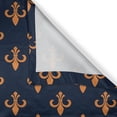 thumbnail image 6 of Ambesonne Fleur De Lis Grommet Curtain, Heraldic Design, 50" x 63", Indigo Orange, 6 of 6