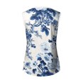 thumbnail image 4 of Camiseta sin mangas de encaje con estampado de mujer Camiseta sin mangas de empalme de cuello redondo Camiseta ligera y cómoda delgada OAVQHLG3B Store lin121212, 4 of 5
