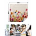 thumbnail image 5 of Cloth Napkins Set of 6 - 20x20 Inches, Pastoral Botanical Washable Reusable Table Napkins, Watercolor Spring Summer Flowers Rustic Soft & Absortbent Dining Napkin for Party Wedding Hotel Restaurant, 5 of 8