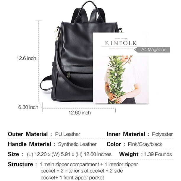 Women Backpack Purse Fashion Leather Large Designer Travel Bag Ladies  Shoulder Bags 