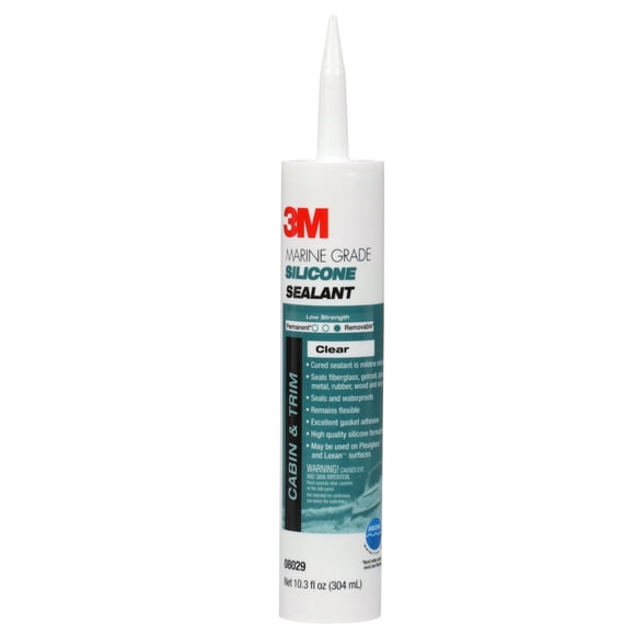Cartucho sellador de silicona 3M Marine Grade Transparente de 304 ml