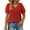 Red, variant on MOSHU Summer Womens Tops Dressy V Neck Blouses for Women Swiss Dot Puff Sleeve Shirts