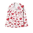 thumbnail image 3 of Iyufng Valentine's Day Pajama Sets for Women Plus Size,Valentines Day Gifts Casual Loose Fashion Valentines Love Heart Printed Long Pants Long Sleeve Turndown Collar Sleepwear Sets S-XXXL, 3 of 4