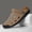 Khaki, variant on Men's Beige Breathable Mesh Closed-Toe Slide Sandals