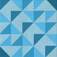 thumbnail image 1 of Ahgly Company Machine Washable Indoor Square Transitional Blue Area Rugs, 6' Square, 1 of 7