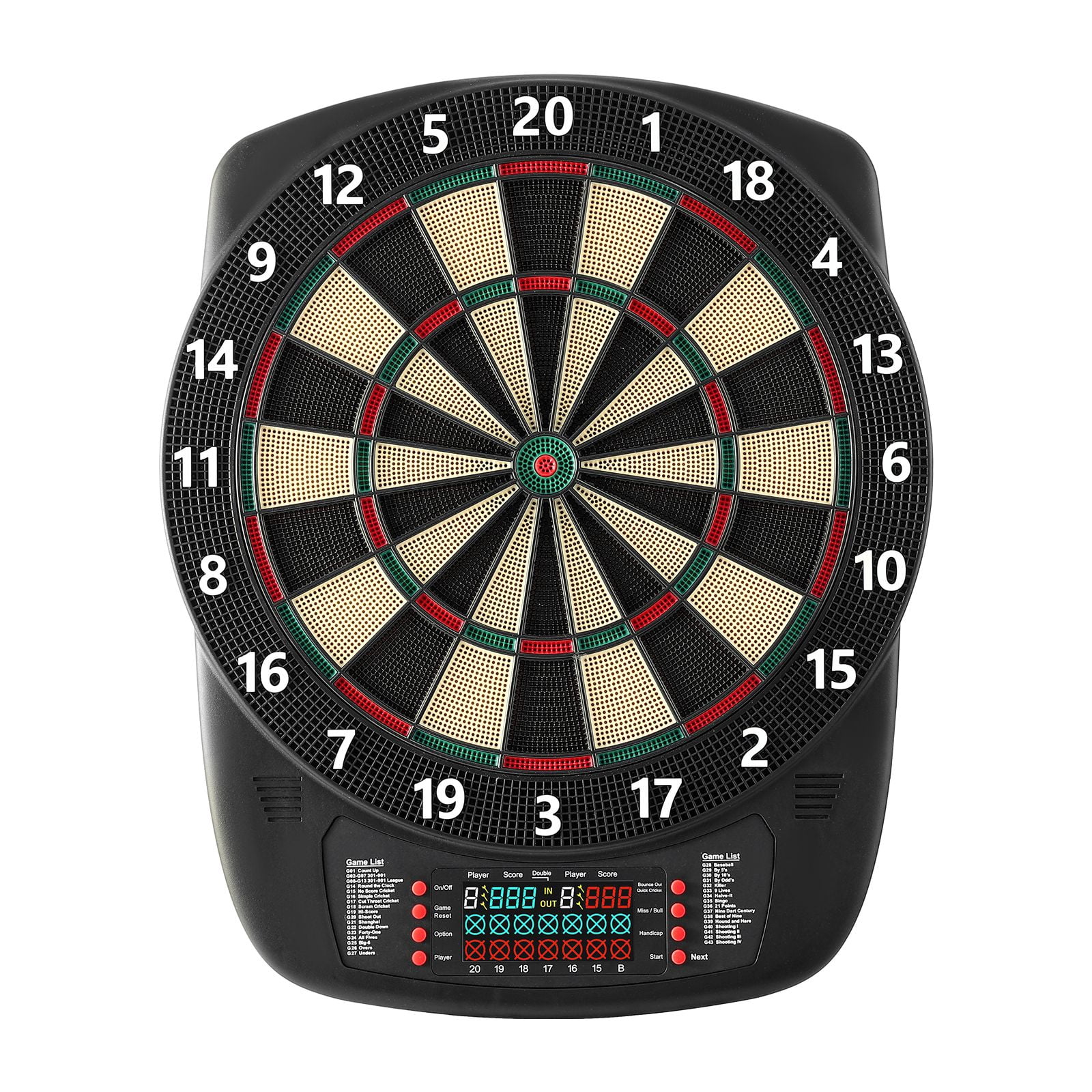 Electronic Dartboard 43 Game Modes 200+ Combinations 8 Players Color LCD for Home Office Bar Party