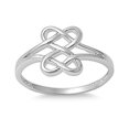 thumbnail image 2 of Sterling Silver Hearts Infinity Fusion Ring Size 6, 2 of 3