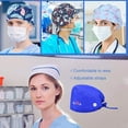 thumbnail image 3 of Operating Hats Nurses Gourd-shaped Long-time Service Pure Color Dull Polish Assorted Colors Buttons Christmas Day Bouffant Caps, 3 of 4