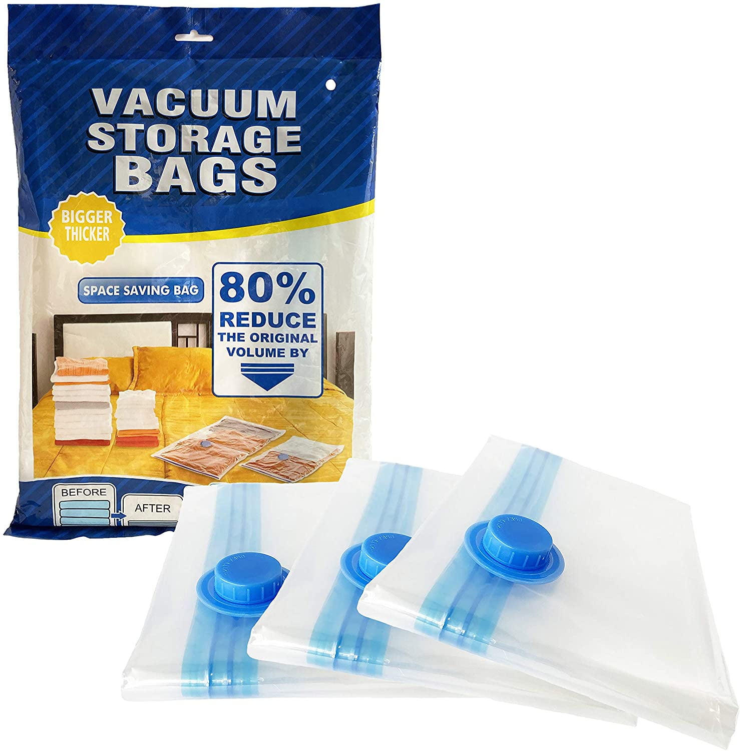 VAC STORE PACK Vacume storage bags X7 Large 100x80cm Vacuum Bags ZIP 