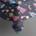 thumbnail image 3 of Dark Blue Little Princess Pattern Rectangle Tablecloth 60"x120",Waterproof Polyester Rectangle Table Cloth, Wipeable Spillproof Polyester Tablecloth for Dining, Camping, Indoor and Outdoor, 3 of 6
