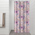 thumbnail image 2 of Pioneer Flower Floral Print Pattern Shower Curtain 36"x72", Bathroom Decorative Shower Curtain Set with 12 Hooks, Waterproof Washable, 2 of 6