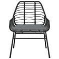 thumbnail image 6 of vidaXL Garden Dining Set Black Poly Rattan Six-seater Removable Covers, 6 of 10