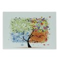 thumbnail image 1 of Tree Cutting Board, Seasonal Tree Branches with Flowers Spring Summer Autumn Winter Growth Theme Art, Decorative Tempered Glass Cutting and Serving Board, Small Size, Multicolor, by Ambesonne, 1 of 1