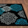 thumbnail image 6 of Luxe Weavers Floral Medallion Turquoise 8x10 Oriental Area Rug, Indoor Carpet, 6 of 7