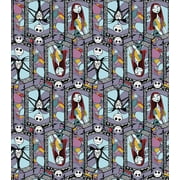 Disney Nightmare Before Christmas Stained Glass Cotton Fabric