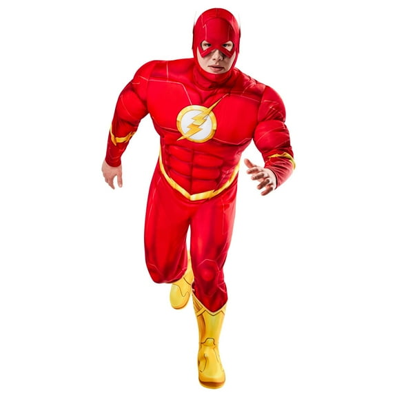DC Comics The Flash Deluxe Muscle Chest Costume for Adults by Rubies, Men's 2XL