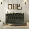 thumbnail image 3 of Boyel Living Sideboard Buffet Cabinet with 3 Doors, Modern Accent Storage Cabinet with Adjustable Shelves, Black Credenza Entryway Cabinet for Living Room, 3 of 9
