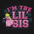 thumbnail image 2 of Girl's Nintendo Lil' Sis Princess Peach  Graphic Tee Black Large, 2 of 4