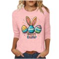thumbnail image 1 of Camisetas Casuales de las Mujeres Impresas 3/4 Manga Cuello Redondo Blusa, Moda Ligera Superior para el Hogar Y el Uso Diario, Cómoda Imitación de la Tela Del Estante, 1 of 7