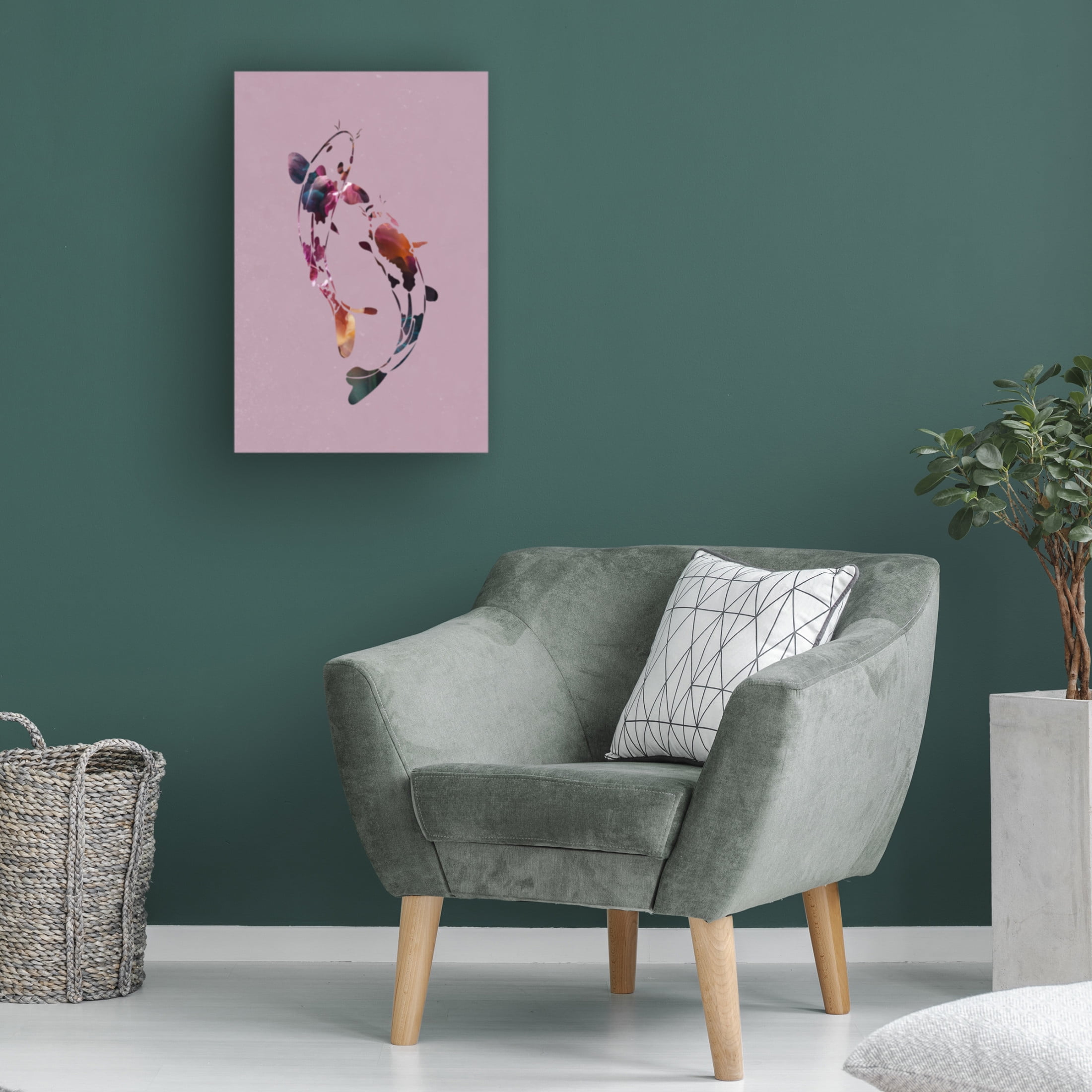 Trademark Fine Art Sarah Manovski  Koi Fish Abstract Canvas Wall Art