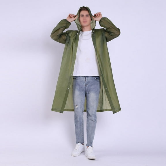 Niceauty full length raincoat Raincoat Fashionable EVA Waterproof 1Set for Women Fishing