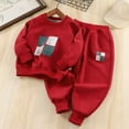 thumbnail image 3 of Ugoldhm Toddler Kids Boys' 1-11 Years Tracksuit Set Crewneck Graphic Pullover Sweatshirt and Sweatpants, 3 of 5