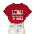 thumbnail image 6 of Leesechin Women's Summer Graphic Letter Print Tee Short Sleeve Round Neck T Shirt Tops Red, 6 of 6
