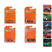 Hot Wheels 53rd Anniversary Set of 4 Die-Cast Cars Exclusive Blue & Orange Edition Collectors Vehicles Action Toy Collectibles 69 Ford Torino, 18 Camaro, 71 Porsche 911 , Project Speeder