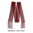 thumbnail image 4 of Unique Bargains 1 Pc Scarf Solid Color Neck Scarf Wine Red, 4 of 5